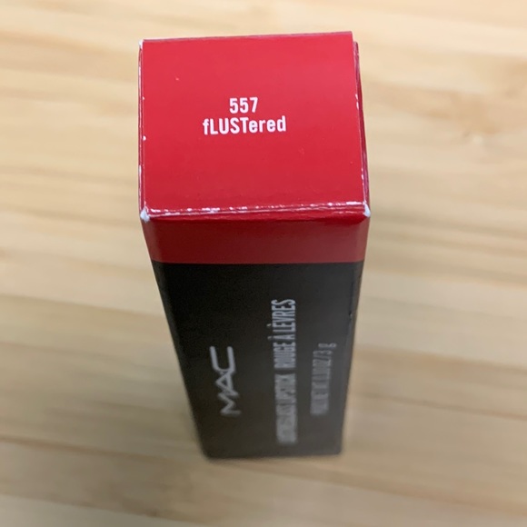 M.A.C. LUSTREGLASS SHEER-SHINE LIPSTICK Sexy Lustre glass lip flustered 557 NWT - Picture 3 of 15